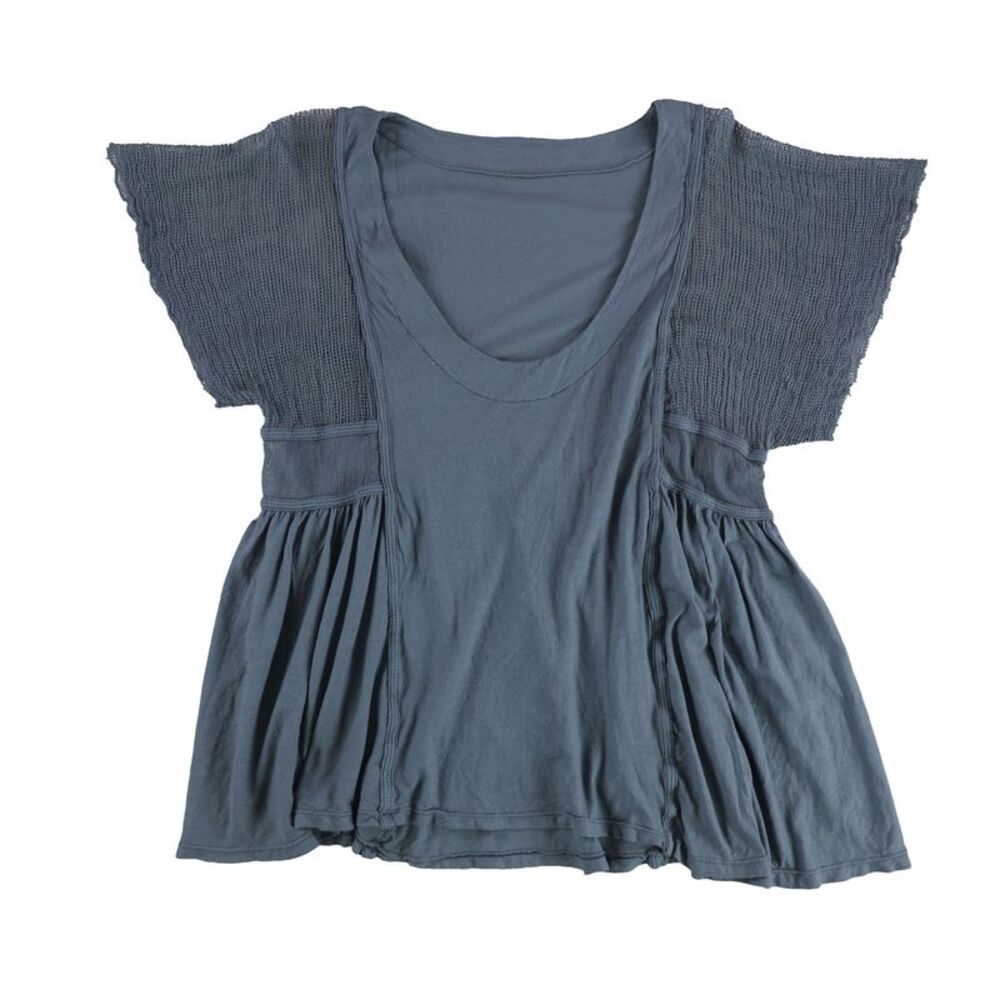 Seneca Rising Womens Plus Size Mesh Sleeve Scoop Neck Embellished T-Shirt, NWT